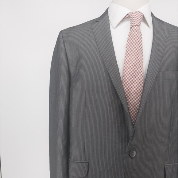 Kenneth Cole Reaction Men's Sport Coat Blazer Suit Jacket 2 Button Pinstripe 46L - Picture 3 of 11